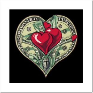 My valentine is money,funny valentine gift, The only love is money Posters and Art